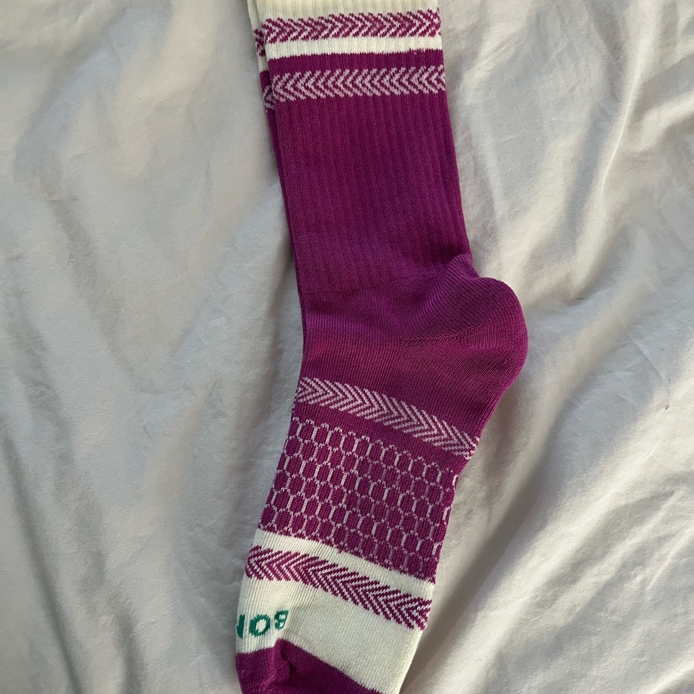 Bombas Purple and White Socks BNWT